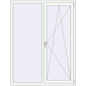 Купити Вікна 1350x1750 мм REHAU SYNEGO MD Білий (RAL 9016) з двох сторін