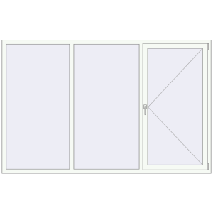Купити Вікна 2500x1600 мм REHAU Euro 70 Білий (RAL 9016) з двох сторін