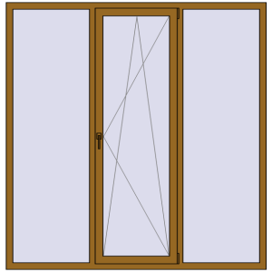 Купити Вікна 1950x2000 мм REHAU Euro 60 LIGHT_OAK з двох сторін