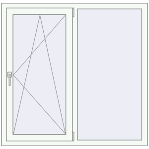Купити Вікна 1280x1250 мм REHAU Brillant-Design Білий (RAL 9016) з двох сторін