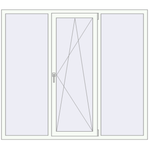 Купити Вікна 1800x1600 мм REHAU Euro 60 GOLDEN OAK ззовні