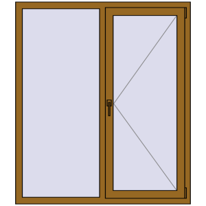 Купити Вікна 1300x1500 мм REHAU SYNEGO MD LIGHT_OAK з двох сторін