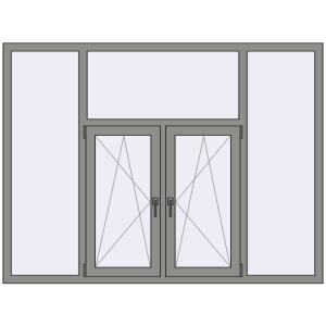 Купити Вікна 2000x1500 мм Altest Pony 375 RAL 9007 Grey aluminium з двох сторін