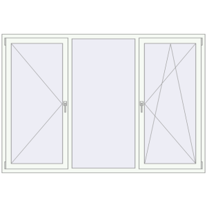 Купити Вікна 2200x1500 мм REHAU Euro 70 Білий (RAL 9016) з двох сторін