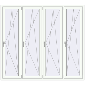 Купити Вікна 2000x1800 мм REHAU Brillant-Design Білий (RAL 9016) з двох сторін