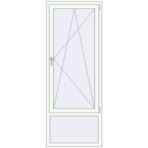 Купити Вікна 770x2010 мм REHAU Brillant-Design Білий (RAL 9016) з двох сторін