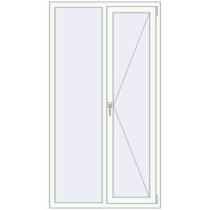 Купити Вікна 1040x1930 мм REHAU Euro 70 Білий (RAL 9016) з двох сторін