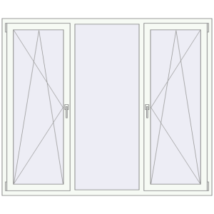 Купити Вікна 1870x1560 мм REHAU Euro 70 Білий (RAL 9016) з двох сторін