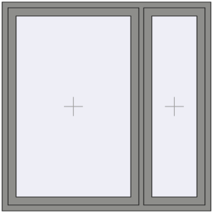 Купити Вікна 1500x1500 мм Altest Pony 375 RAL 9007 Grey aluminium з двох сторін