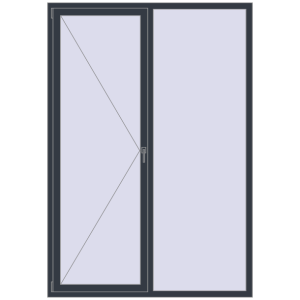 Купити Вікна 1600x2300 мм REHAU SYNEGO MD ANTHRACITE_GREY_STRUKTURAL з двох сторін