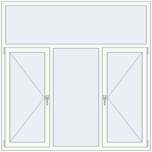 Купити Вікна 1800x1800 мм REHAU Euro 60 Білий (RAL 9016) з двох сторін