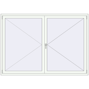 Металопластикове вікно 2070x1450 мм Одностулкове (комплектація: Базова). Вид зсередини Купити Вікна 2070x1450 мм REHAU Euro 60