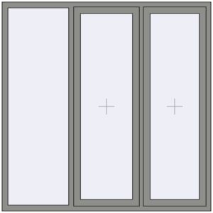 Купити Вікна 1800x1800 мм Altest Pony 375 RAL 9007 Grey aluminium з двох сторін