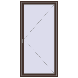 Купити Вікна 1000x2000 мм Altest Pony 375 RAL 8017 Chocolate brown з двох сторін