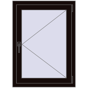 Купити Вікна 700x960 мм REHAU Euro 70 BLACK_BROWN з двох сторін