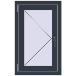 Купити Вікна 500x800 мм REHAU Euro 60 ANTHRACITE_GREY_STRUKTURAL з двох сторін