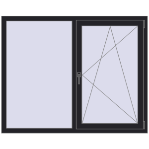 Купити Вікна 1500x1200 мм REHAU Euro 60 BLACK_ULTI-MATT з двох сторін