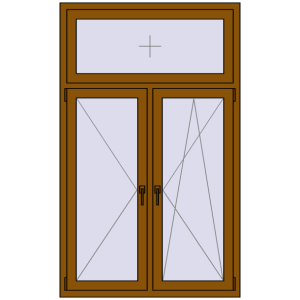 Купити Вікна 1110x1810 мм REHAU Euro 60 GOLDEN OAK з двох сторін
