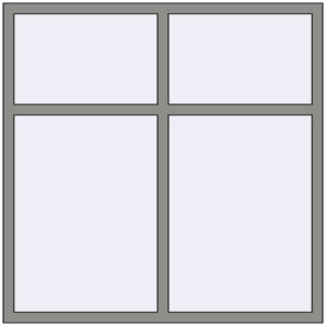 Купити Вікна 1500x1500 мм Altest Pony 375 RAL 9007 Grey aluminium з двох сторін