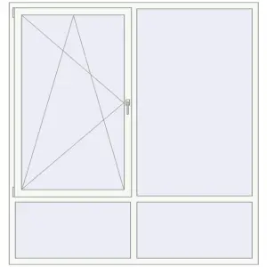 Купити Вікна 2000x2100 мм REHAU Brillant-Design Білий (RAL 9016) з двох сторін