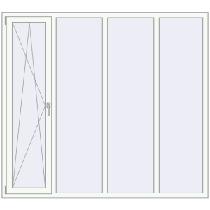 Купити Вікна 2000x1800 мм REHAU Euro 60 Білий (RAL 9016) з двох сторін