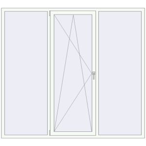 Купити Вікна 2200x2000 мм REHAU Euro 60 Білий (RAL 9016) з двох сторін