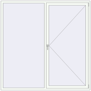 Купити Вікна 2000x2000 мм Altest Pony 375 RAL 9016 Traffic white з двох сторін