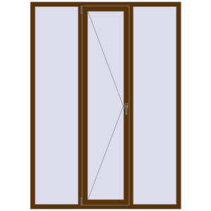 Купити Вікна 1600x2200 мм REHAU Euro 70 WALNUT з двох сторін