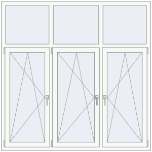 Купити Вікна 1800x1800 мм REHAU Euro 60 Білий (RAL 9016) з двох сторін