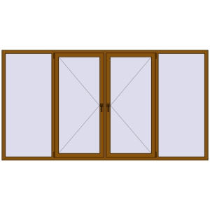 Купити Вікна 3000x1600 мм REHAU Euro 60 GOLDEN OAK з двох сторін