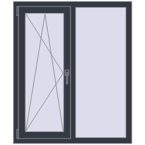 Купити Вікна 1000x1200 мм REHAU Euro 60 ANTHRACITE_GREY_STRUKTURAL з двох сторін
