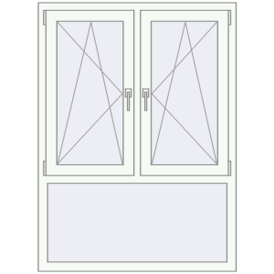 Купити Вікна 1070x1450 мм REHAU Euro 70 Білий (RAL 9016) з двох сторін