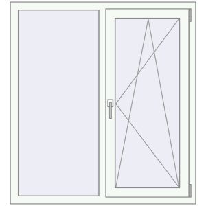 Купити Вікна 1160x1250 мм REHAU Euro 70 Білий (RAL 9016) з двох сторін