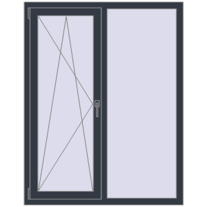 Купити Вікна 1200x1500 мм REHAU SYNEGO MD ANTHRACITE_GREY_STRUKTURAL з двох сторін