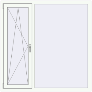 Купити Вікна 1400x1400 мм REHAU Brillant-Design Білий (RAL 9016) з двох сторін