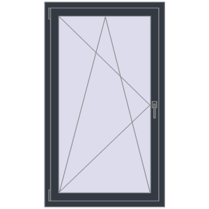 Купити Вікна 900x1500 мм REHAU SYNEGO MD ANTHRACITE_GREY_STRUKTURAL з двох сторін