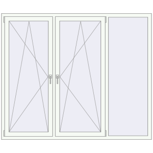 Купити Вікна 2000x1680 мм REHAU Euro 60 Білий (RAL 9016) з двох сторін