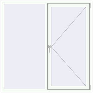 Купити Вікна 1500x1500 мм REHAU Euro 60 Білий (RAL 9016) з двох сторін