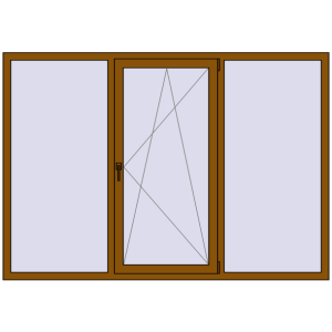 Купити Вікна 2150x1500 мм REHAU Euro 70 GOLDEN OAK з двох сторін