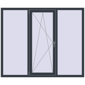 Купити Вікна 1800x1500 мм REHAU Brillant-Design ANTHRACITE_GREY_STRUKTURAL з двох сторін