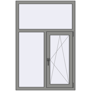 Купити Вікна 1000x1500 мм Altest Pony 375 RAL 9007 Grey aluminium з двох сторін
