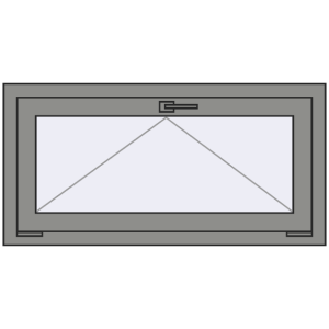 Купити Вікна 1000x500 мм Altest Pony 375 RAL 9007 Grey aluminium з двох сторін