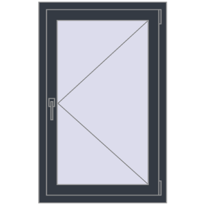 Купити Вікна 700x1100 мм REHAU Euro 60 ANTHRACITE_GREY_STRUKTURAL з двох сторін