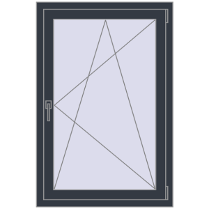 Купити Вікна 800x1200 мм REHAU Brillant-Design ANTHRACITE_GREY_STRUKTURAL з двох сторін