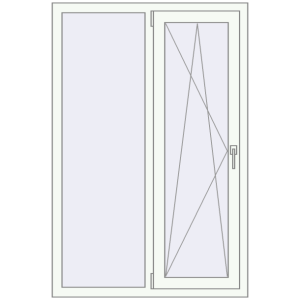 Купити Вікна 1000x1500 мм REHAU Euro 70 Білий (RAL 9016) з двох сторін