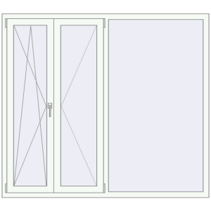 Купити Вікна 1800x1600 мм REHAU Euro 70 Білий (RAL 9016) з двох сторін