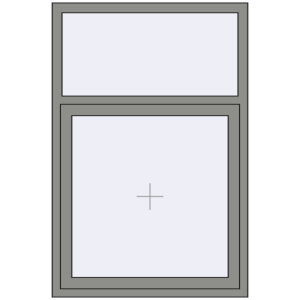 Купити Вікна 1000x1500 мм Altest Pony 375 RAL 9007 Grey aluminium з двох сторін