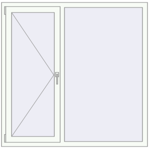 Купити Вікна 1450x1430 мм REHAU Euro 70 Білий (RAL 9016) з двох сторін