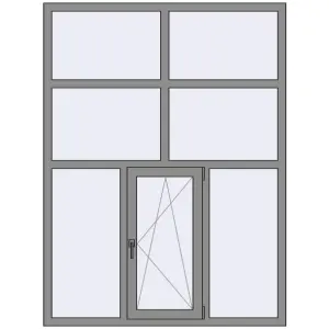 Купити Вікна 1500x2000 мм Altest Pony 375 RAL 9007 Grey aluminium з двох сторін