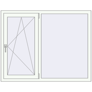 Купити Вікна 1400x1100 мм REHAU Brillant-Design Білий (RAL 9016) з двох сторін
